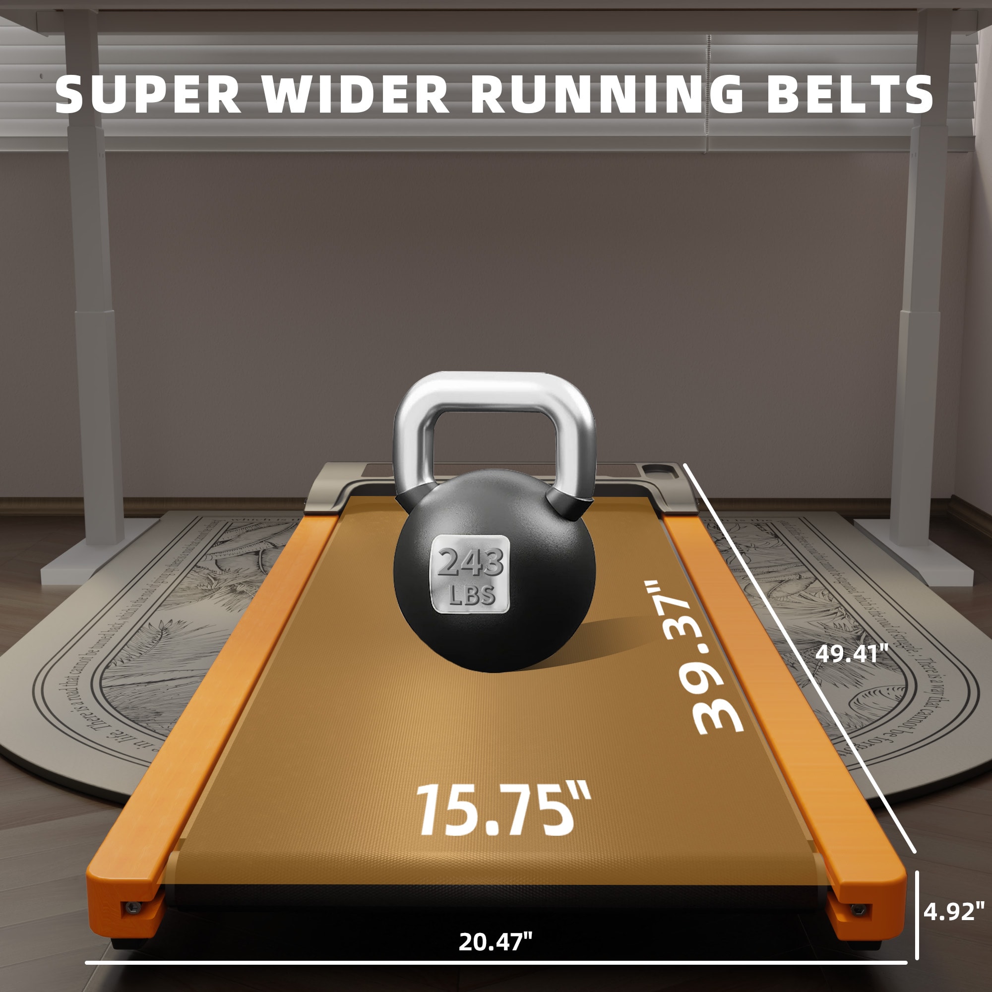 6% Incline Walking Pad Treadmill - Portable Compact Treadmills Under Desk Treadmill, Incline Treadmills For Home Office, Upright Stand, 1HP Portable Treadmill With 220 Lbs Capacity,LED Display_voghion.com